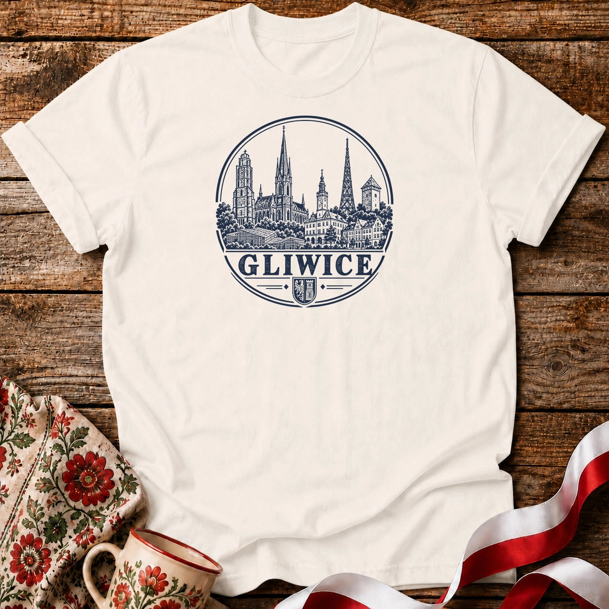 Gliwice Heritage Skyline Unisex T-Shirt
