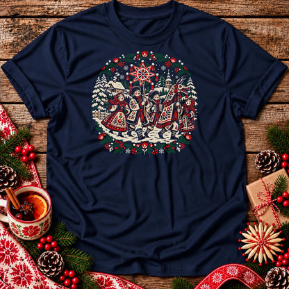 Polish Christmas Carolers with Turoń Unisex T-Shirt