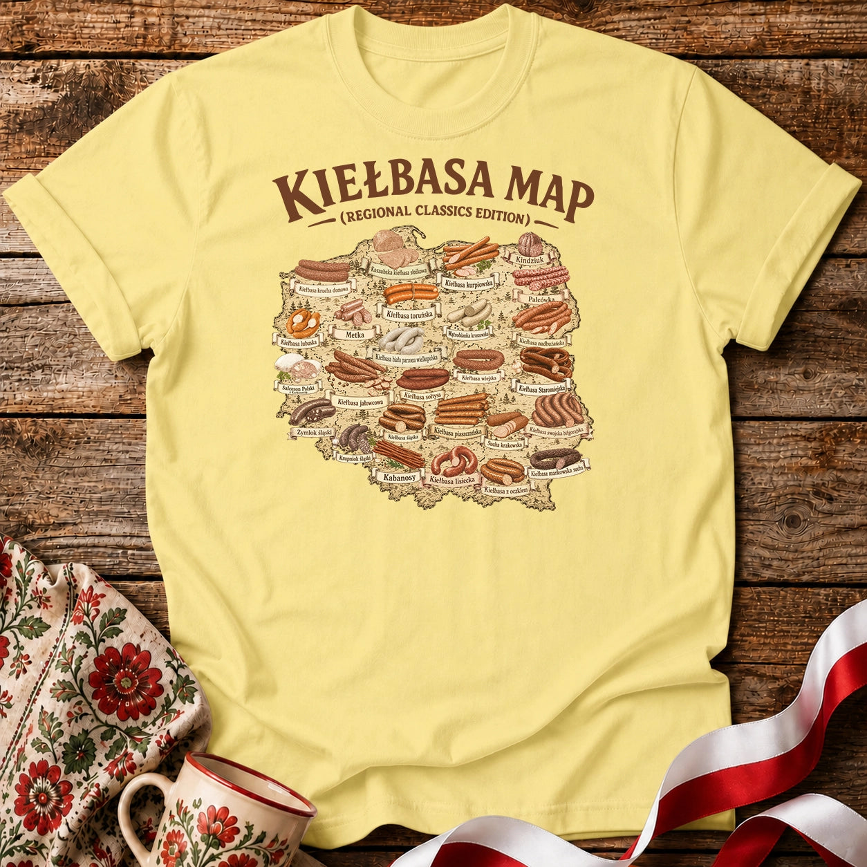 Kiełbasa Map Unisex T-Shirt