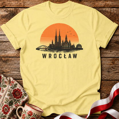 Wrocław Sunset Skyline Polish City Unisex T-Shirt