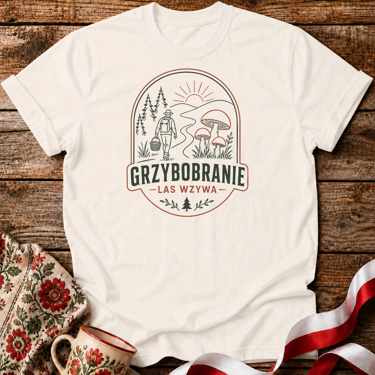 Grzybobranie Las Wzywa Unisex T-Shirt