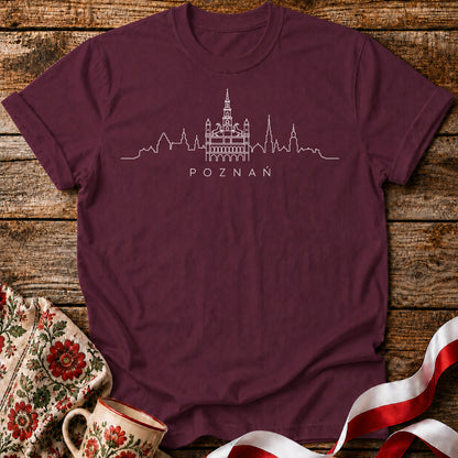 Poznań Minimal Skyline Polish City Unisex T-Shirt
