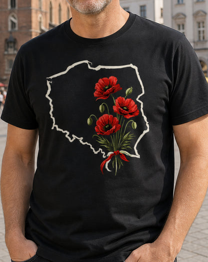 Poland Poppy Flowers Unisex T-Shirt