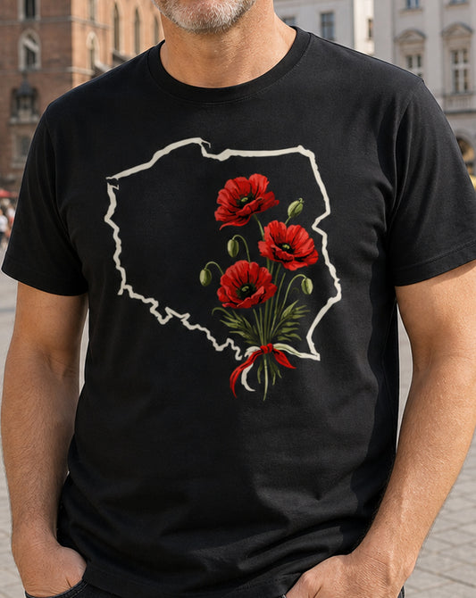 Poland Poppy Flowers Unisex T-Shirt