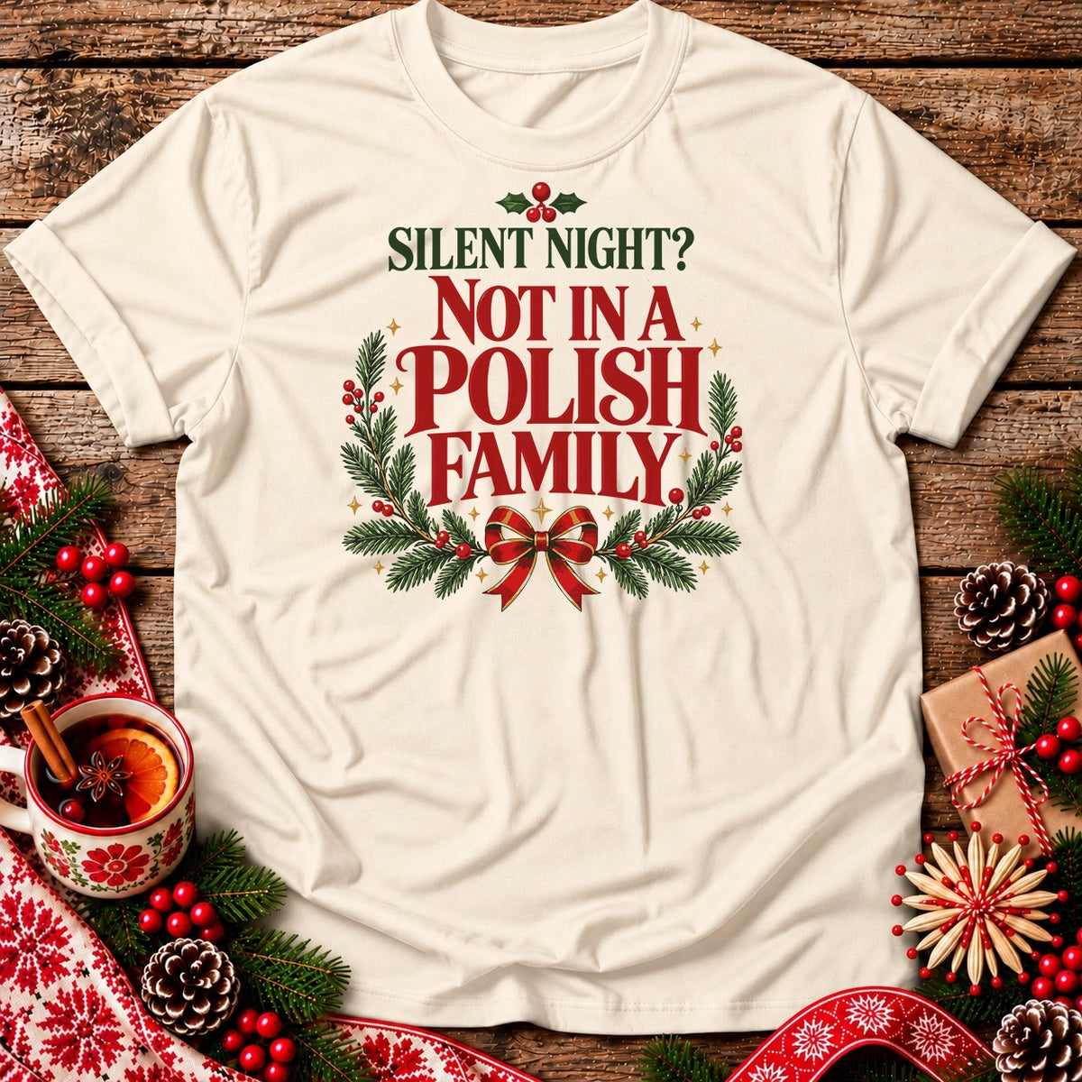 Silent Night? Not in a Polish Family Unisex T-Shirt