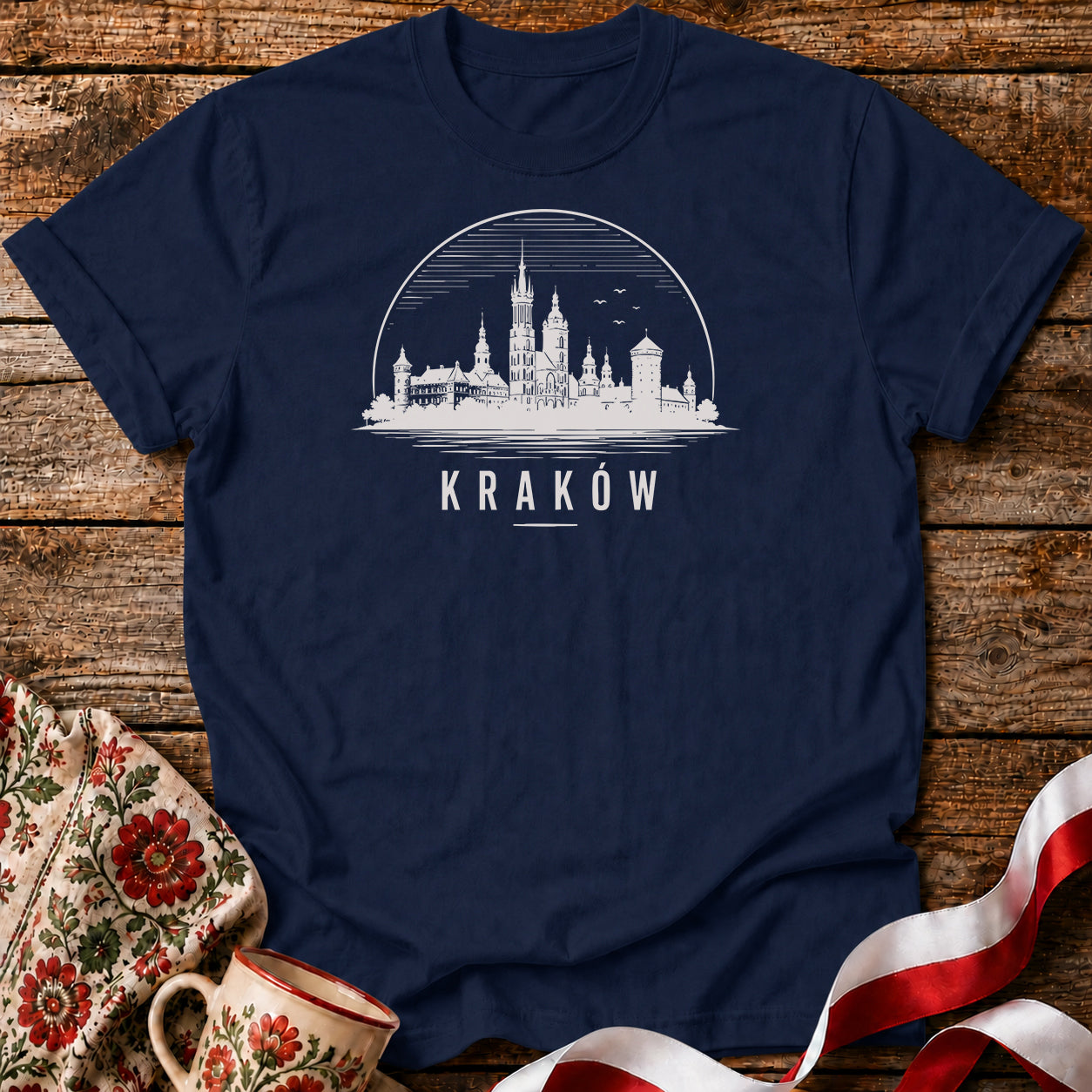 Kraków Skyline Polish City Unisex T-Shirt