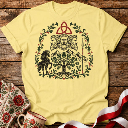 Triglav Triquetra Slavic Mythology Unisex T-Shirt