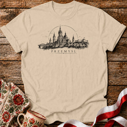 Przemyśl Sketch Skyline Polish City Unisex T-Shirt