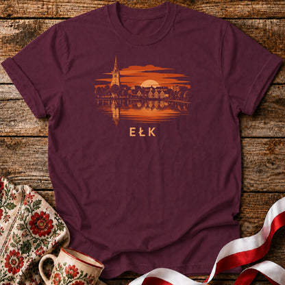 Ełk Sunset Skyline Unisex T-Shirt