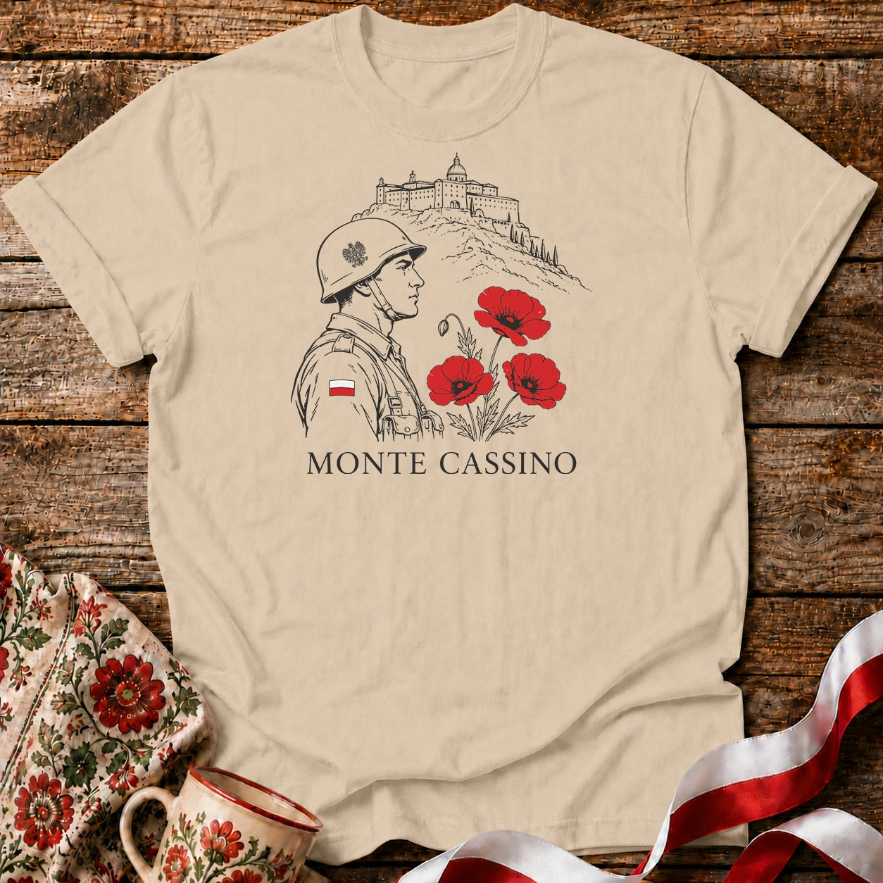 Monte Cassino Poppies Unisex T-Shirt