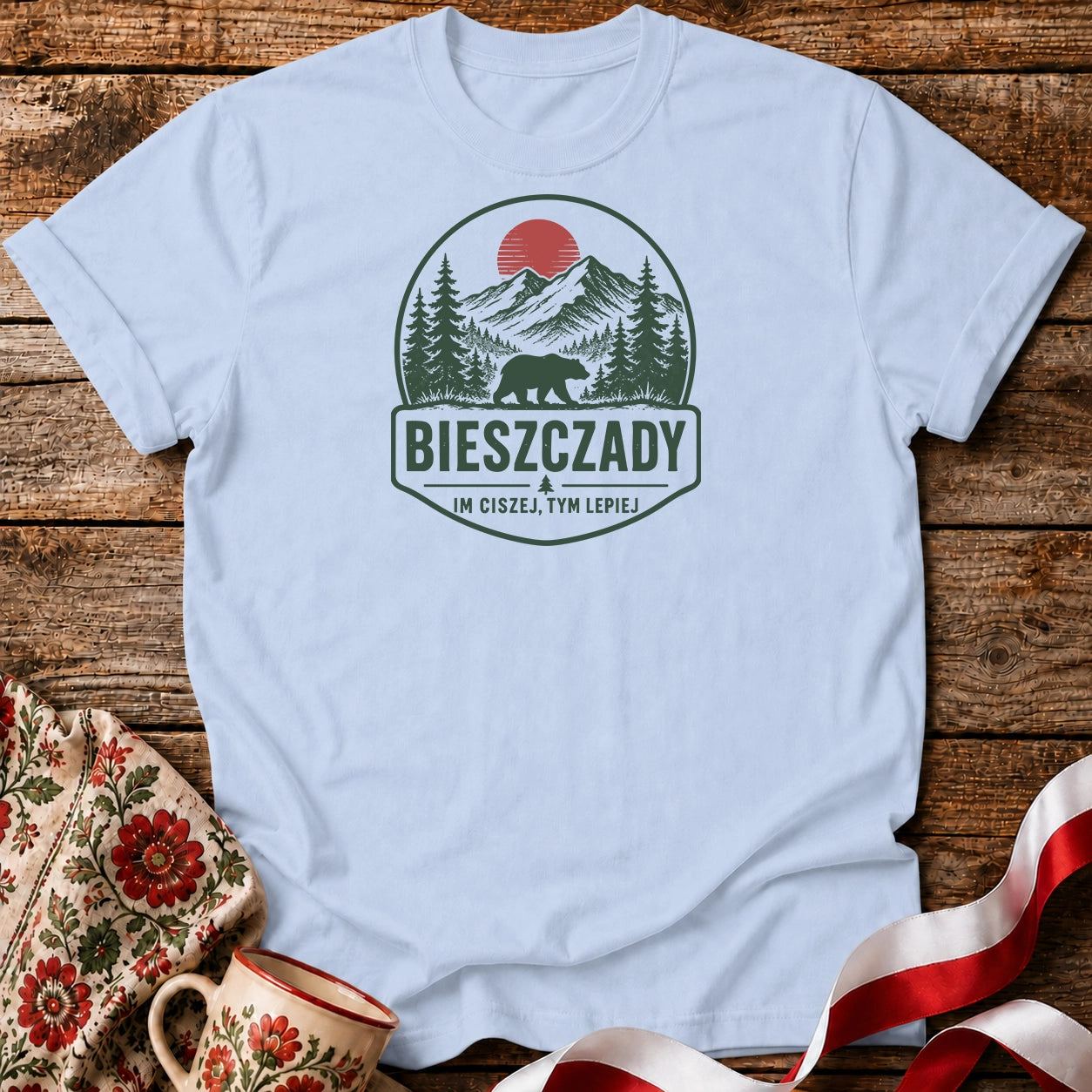 Bieszczady Ciszej Lepiej Unisex T-Shirt