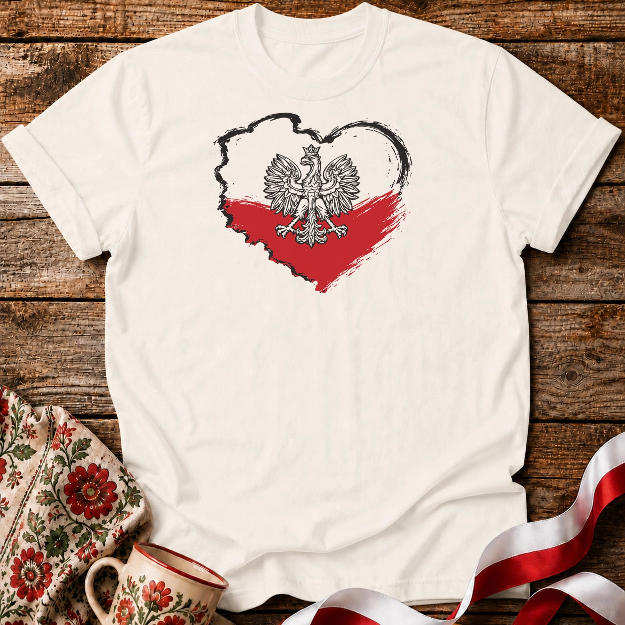 Polska Heart Map Unisex T-Shirt