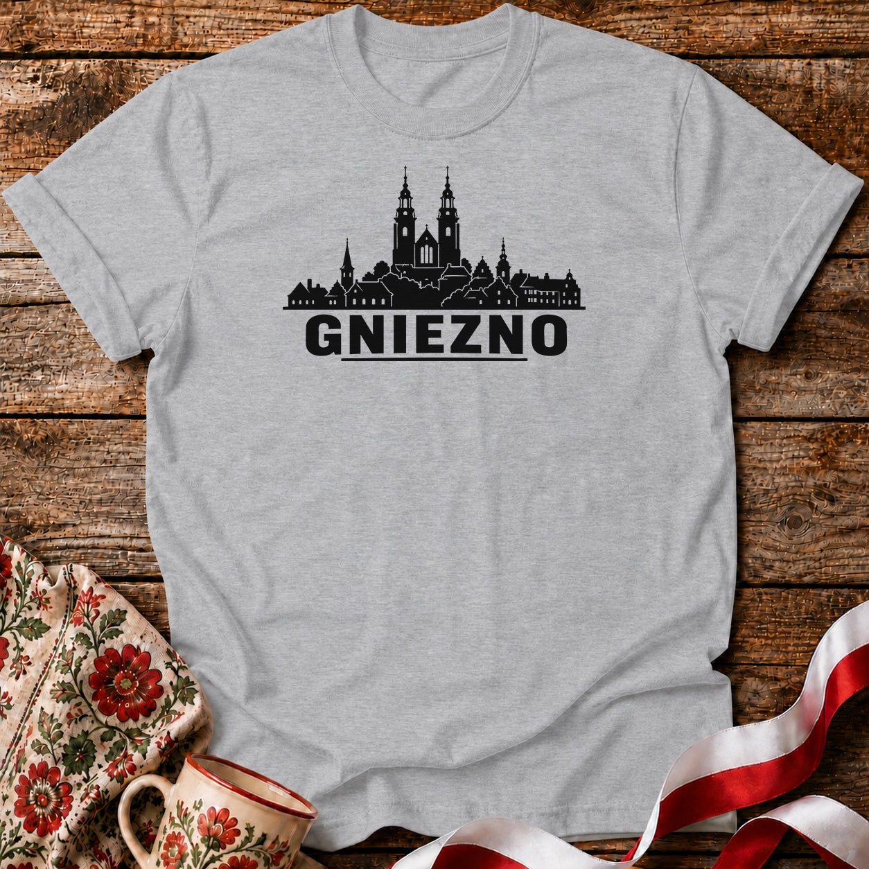 Gniezno Skyline Polish City Unisex T-Shirt
