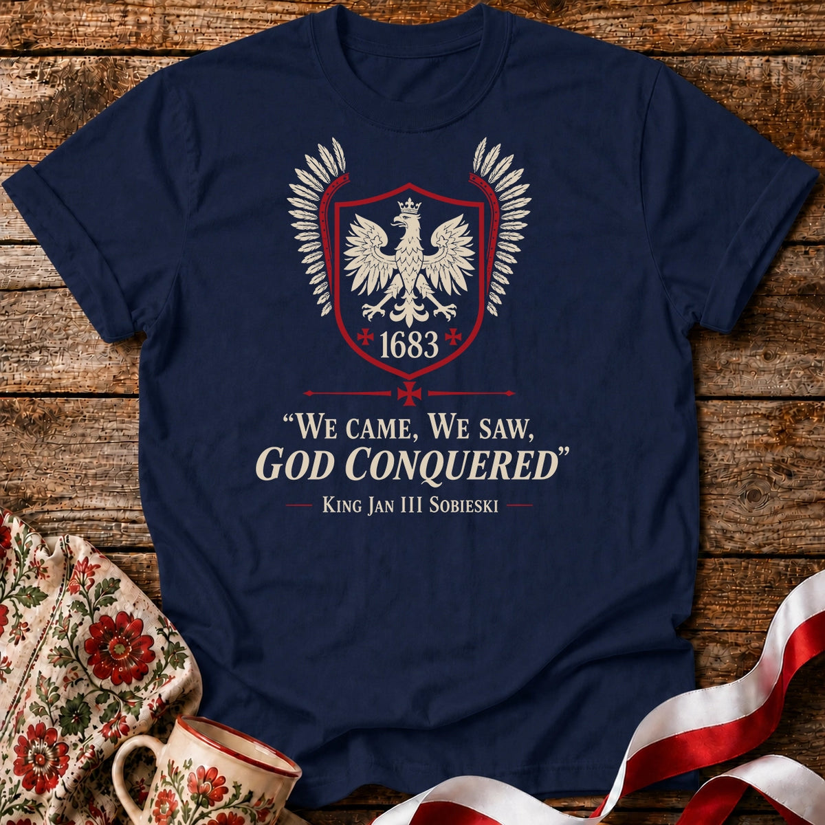 God Conquered 1683 Eagle Crest Unisex T-Shirt
