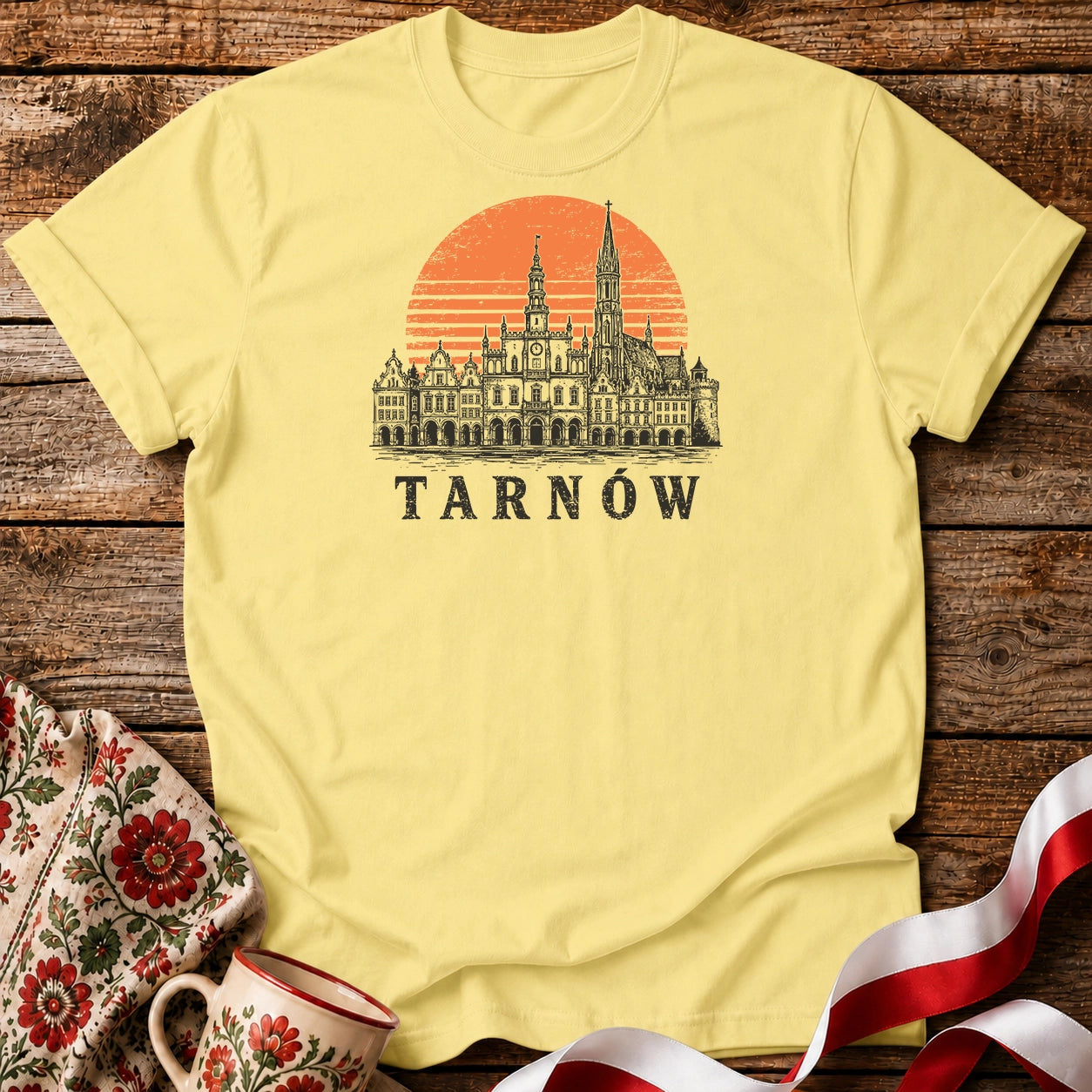 Tarnów Sunset Skyline Polish City Unisex T-Shirt