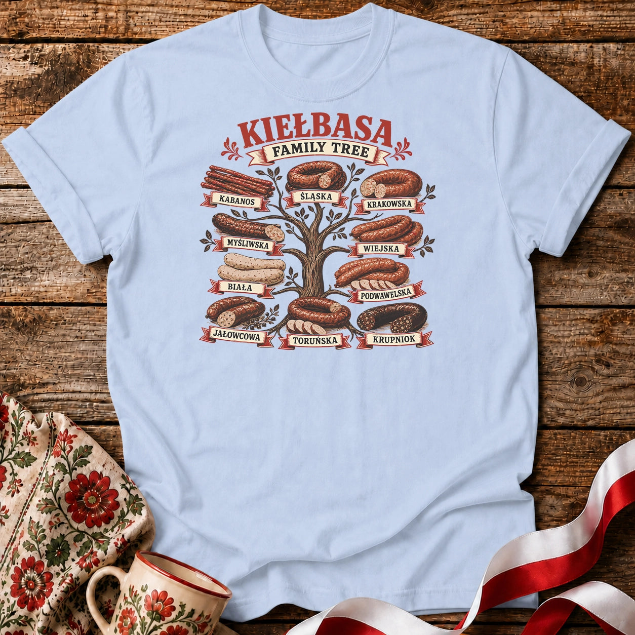 Kiełbasa Family Tree Unisex T-Shirt