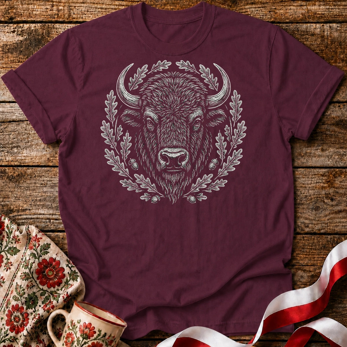Żubr Polski Silent Strength Unisex T-Shirt