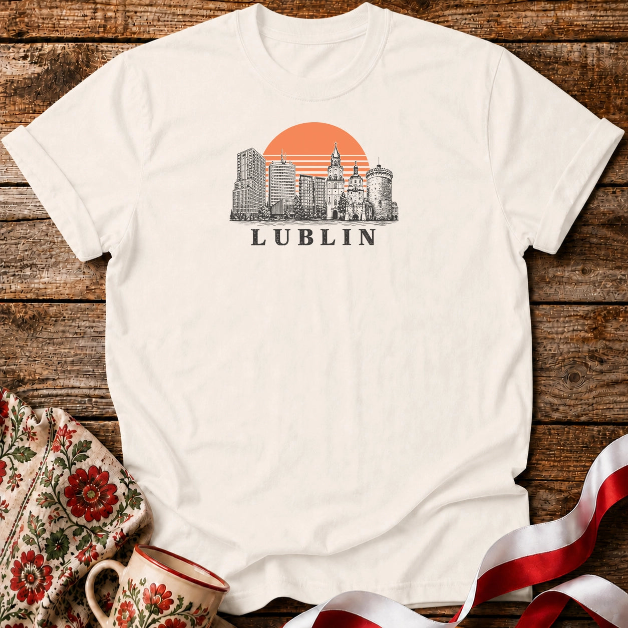 Lublin Sunset Skyline Unisex T-Shirt
