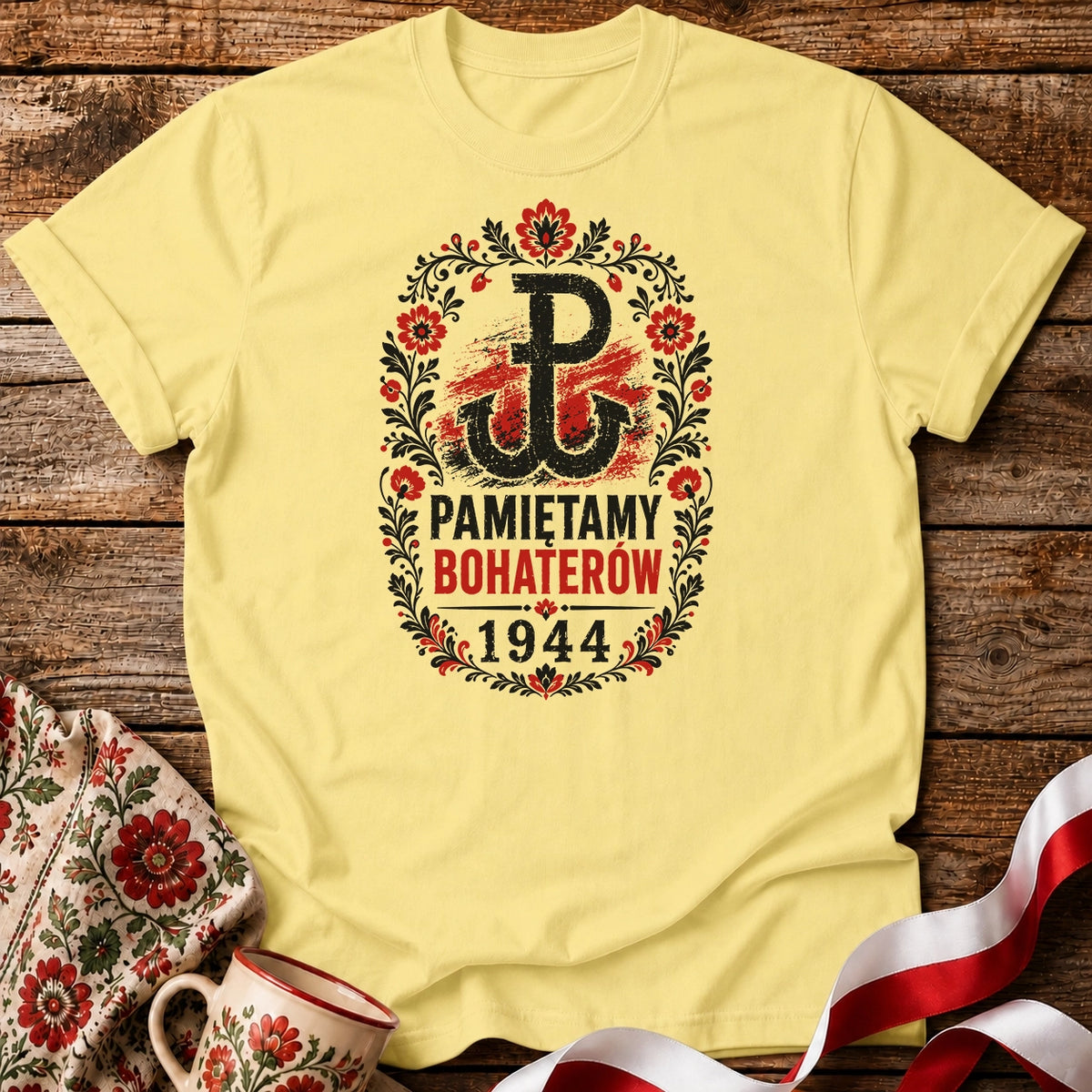 Pamiętamy Bohaterów Folk Unisex T-Shirt