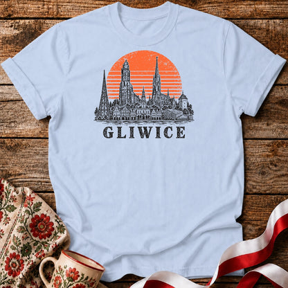 Gliwice Sunset Skyline Unisex T-Shirt