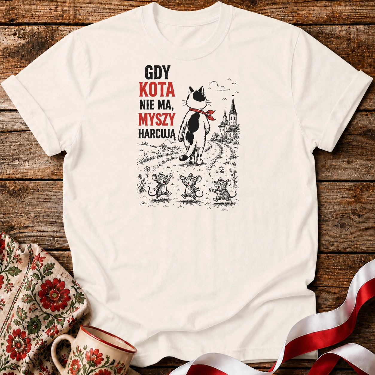 Gdy Kota Nie Ma Unisex T-Shirt
