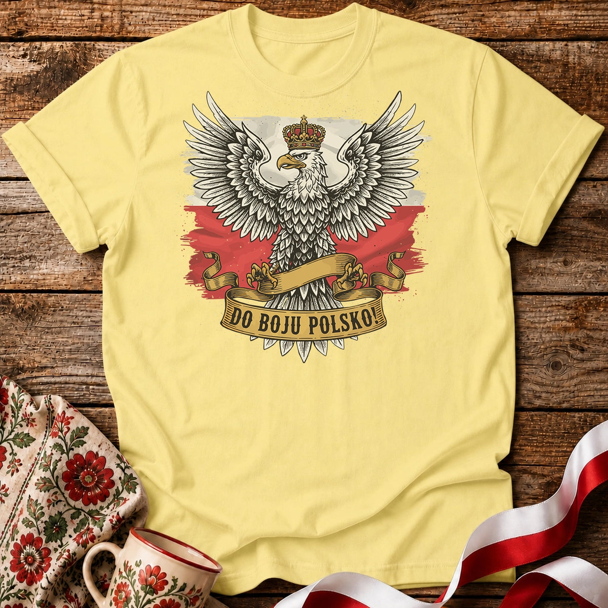 Do Boju Polsko Eagle on Flag Unisex T-shirt