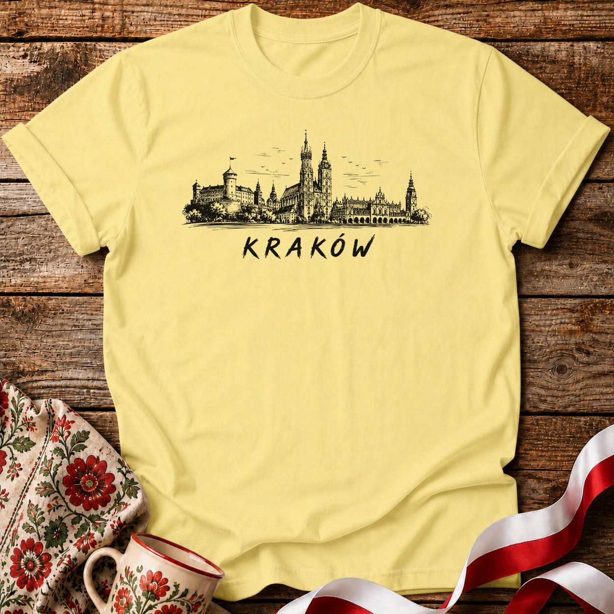 Kraków Skyline Polish City Unisex T-Shirt