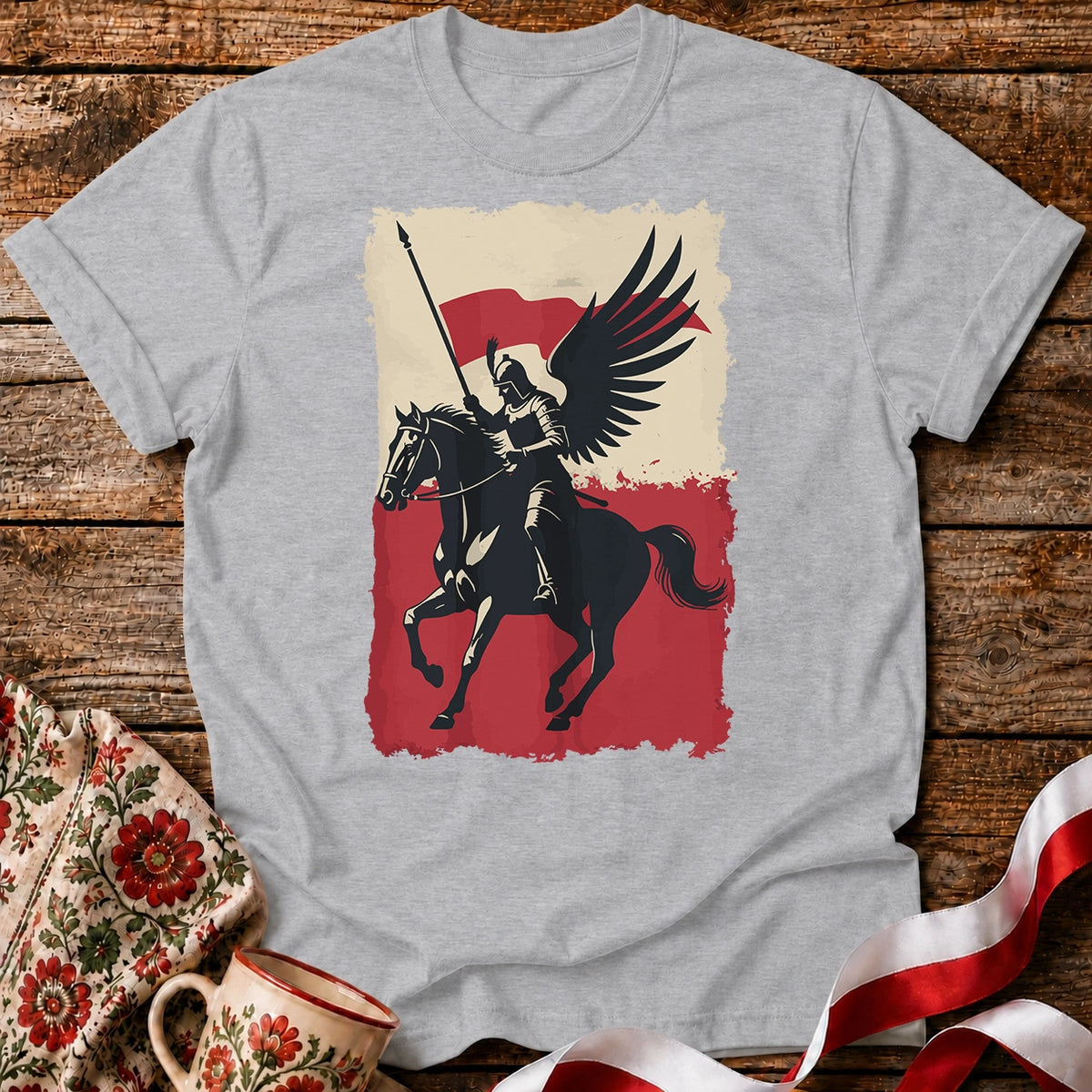 Hussar on the Flag Unisex T-Shirt