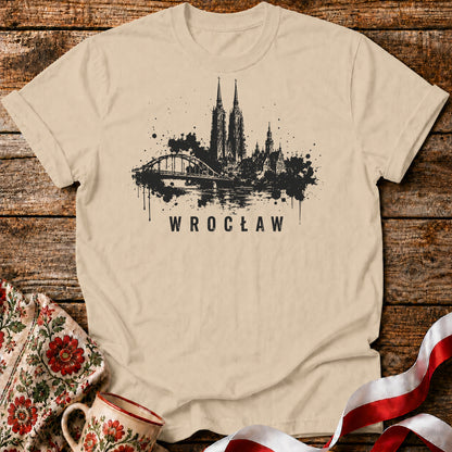 Wrocław Dark Skyline Polish City Unisex T-Shirt