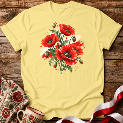 Polish Poppies and Flag Unisex T-Shirt