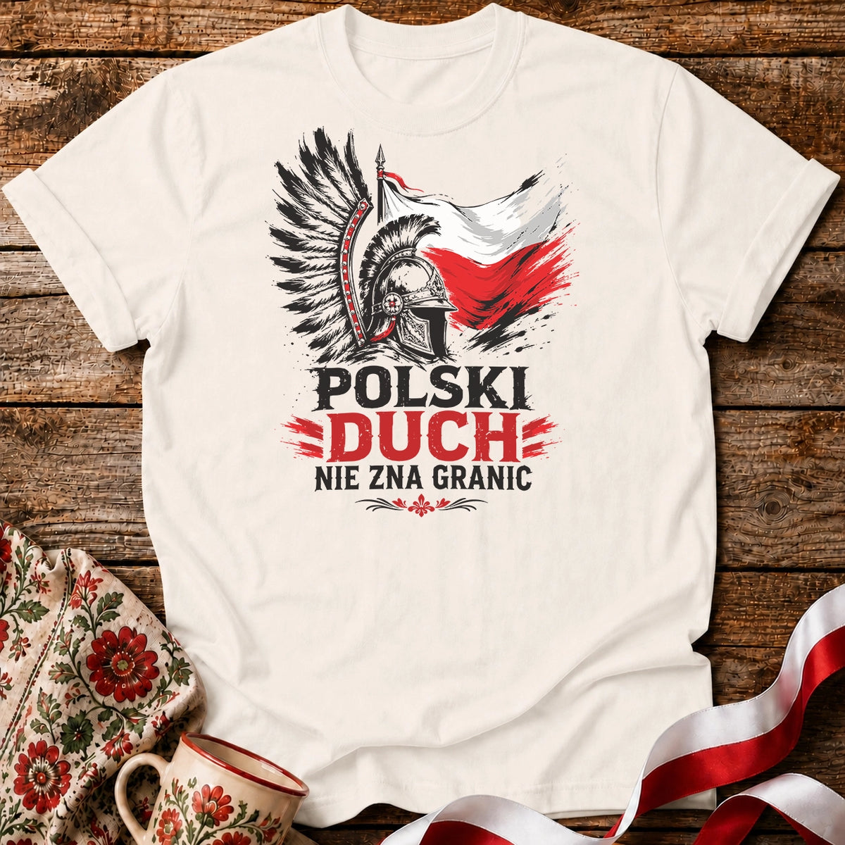 Polski Duch Nie Zna Granic Unisex T-Shirt