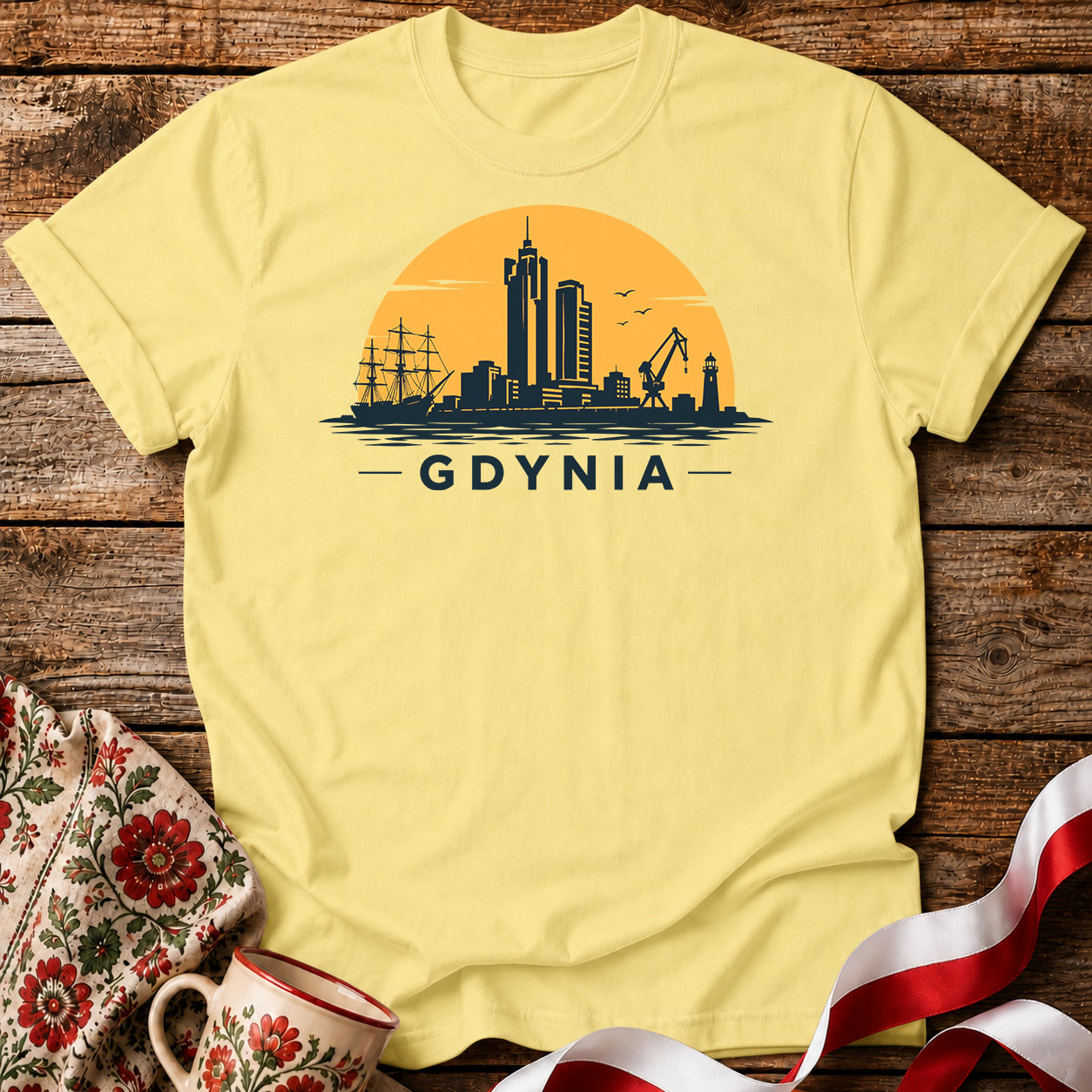 Gdynia Port Sunset Polish City Unisex T-Shirt