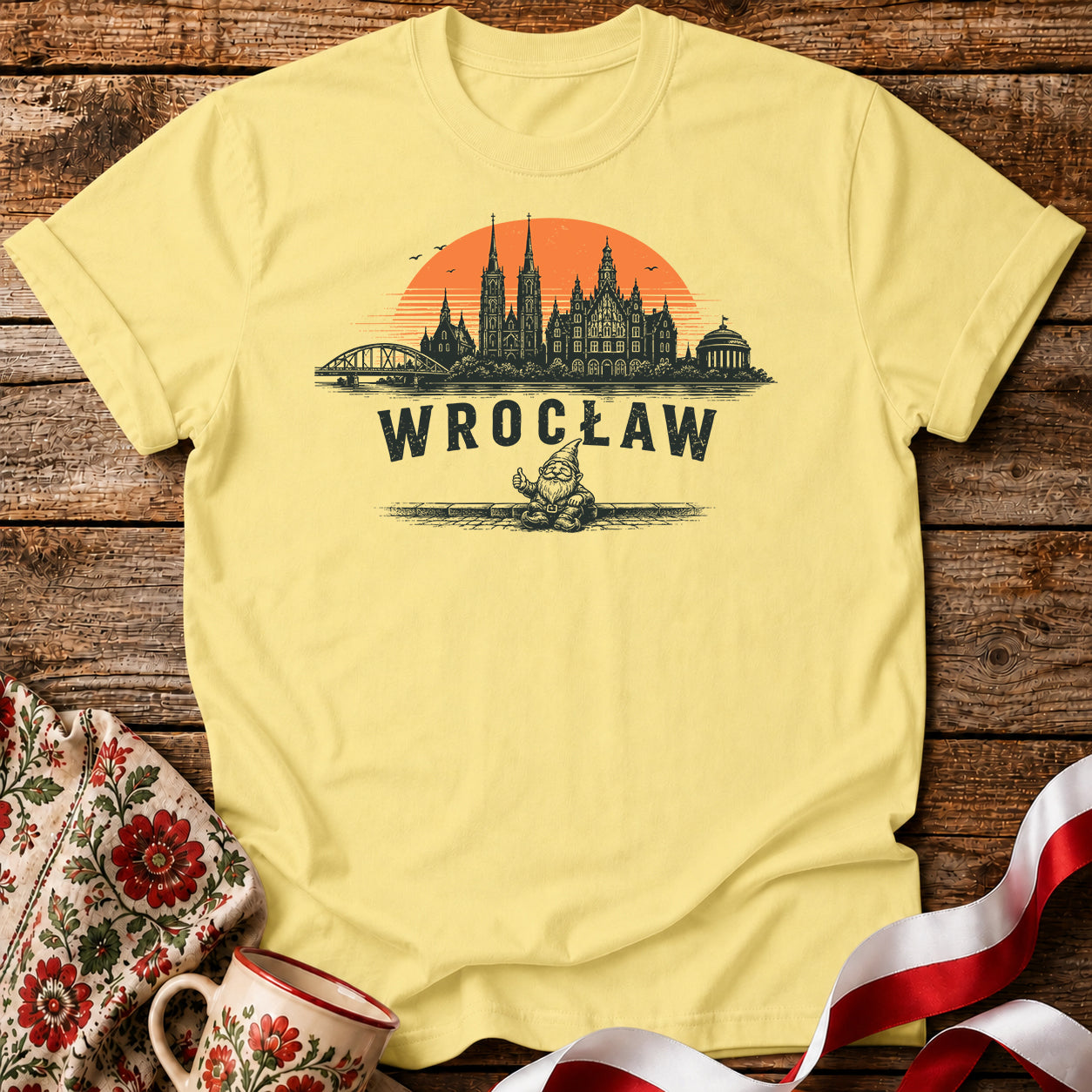 Wrocław Krasnal Skyline Polish City Unisex T-Shirt