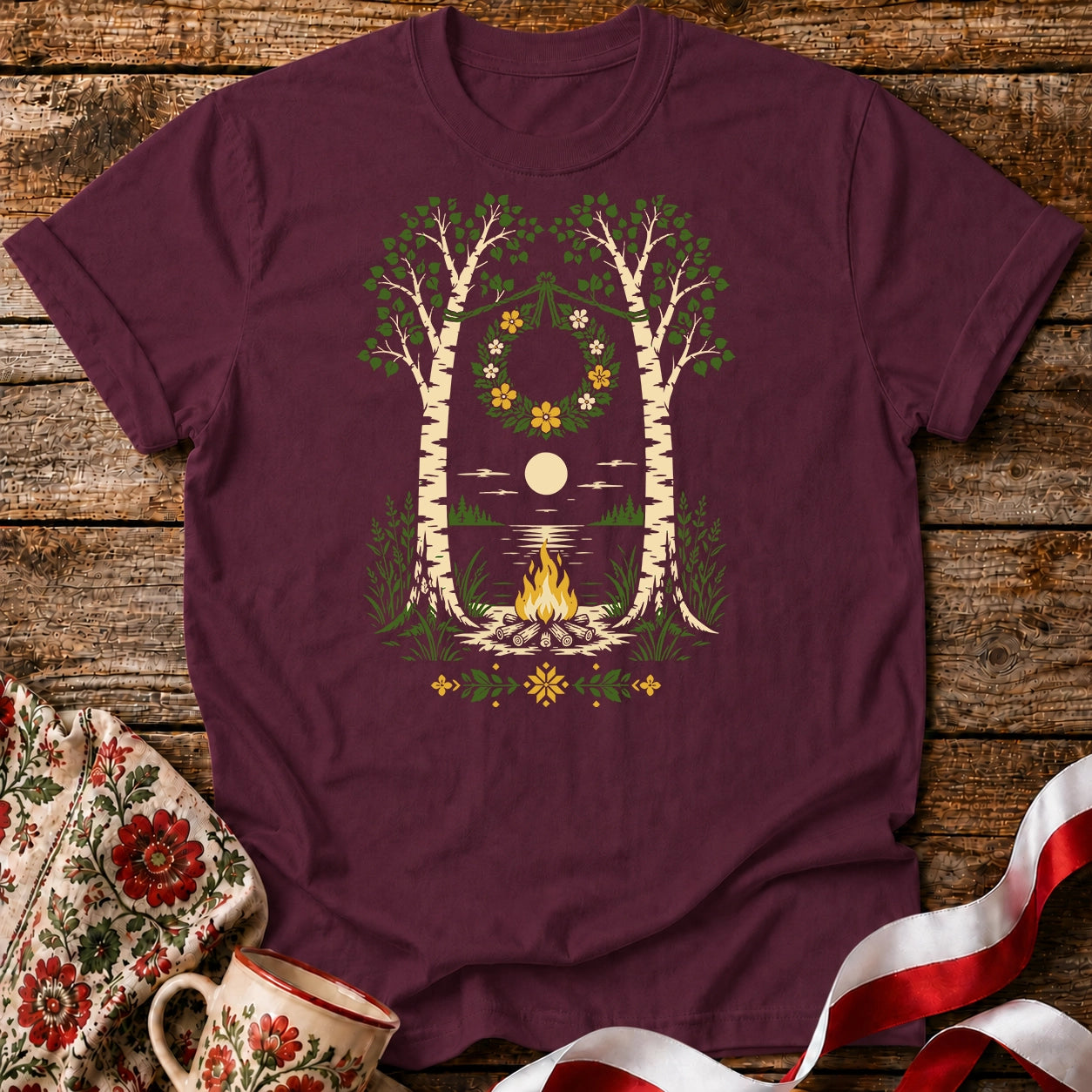 Noc Kupały Bonfire Unisex T-Shirt