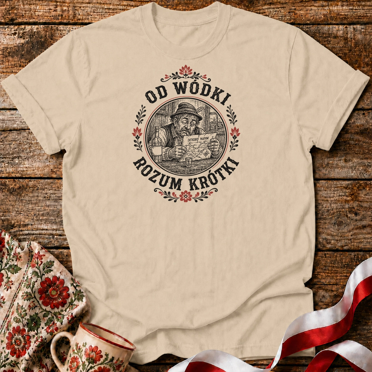 Od Wódki Rozum Krótki Unisex T-Shirt
