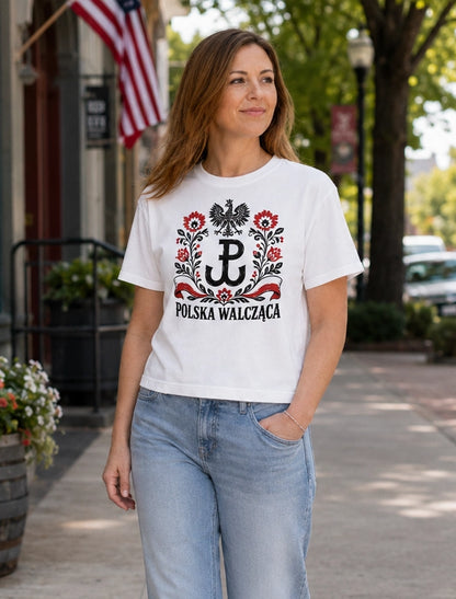 Polska Walcząca Folk Women’s Heavyweight Boxy Tee