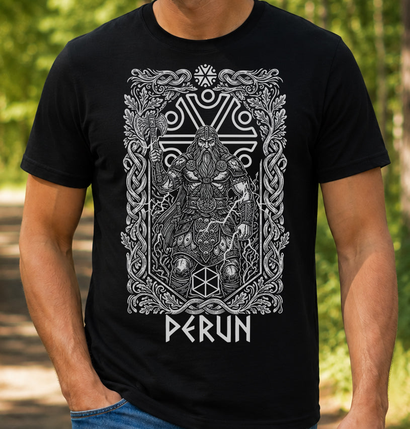 Perun Slavic God of Thunder Unisex T-shirt