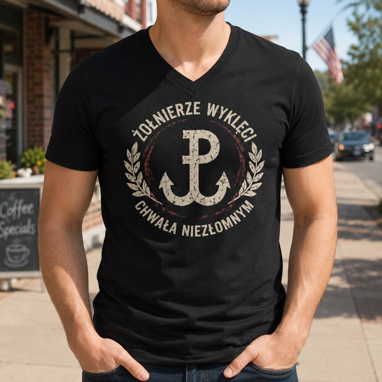 Żołnierze Wyklęci Unisex V-Neck T-Shirt