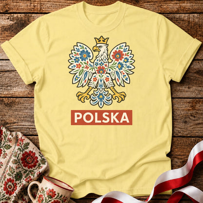 Floral Polish Eagle Unisex T-Shirt
