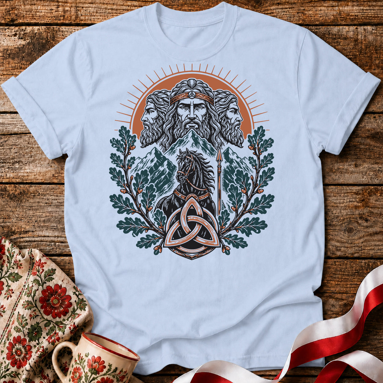 Triglav Triquetra Slavic Mythology Unisex T-Shirt