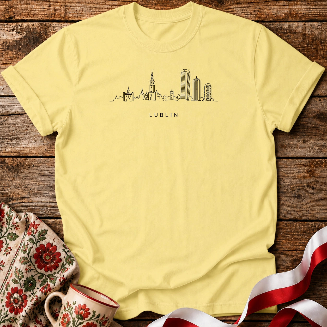 Lublin Minimal Skyline Unisex T-Shirt