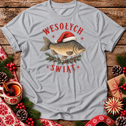 Wesołych Świąt Christmas Carp Unisex T-Shirt