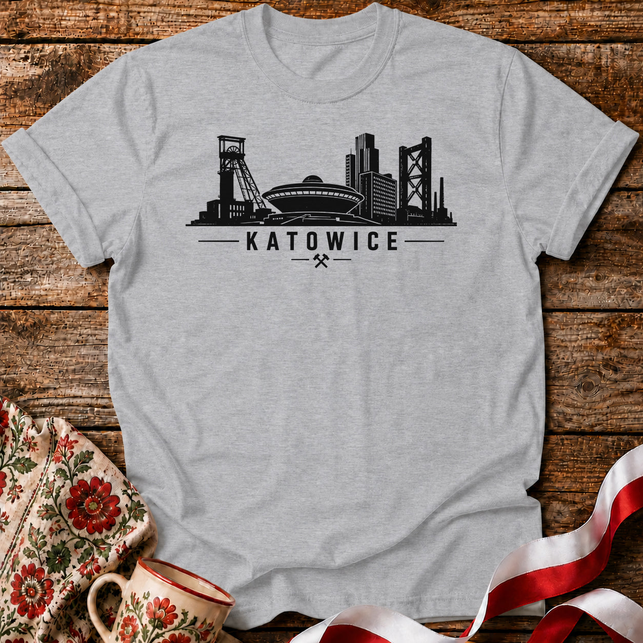 Katowice Skyline Polish City Unisex T-Shirt