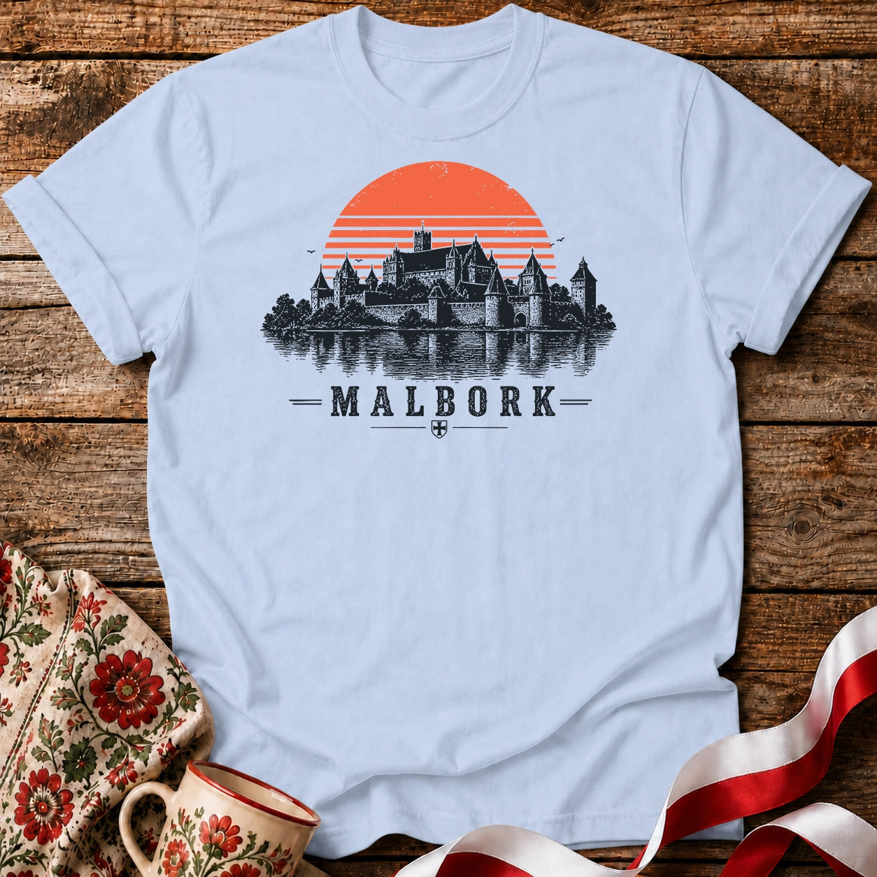 Malbork Sunset Castle Polish City Unisex T-Shirt