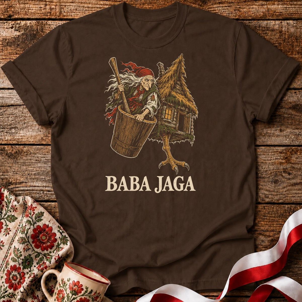 Baba Jaga Flying Hut Unisex T-Shirt