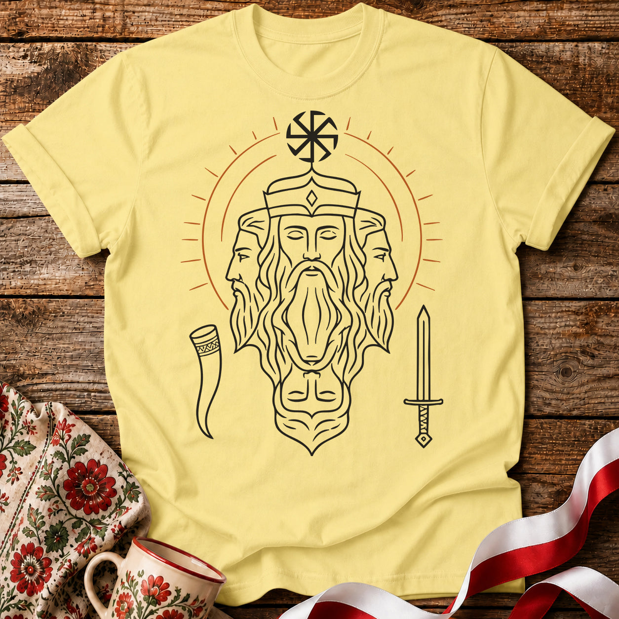 Świętowit Slavic God Unisex T-Shirt