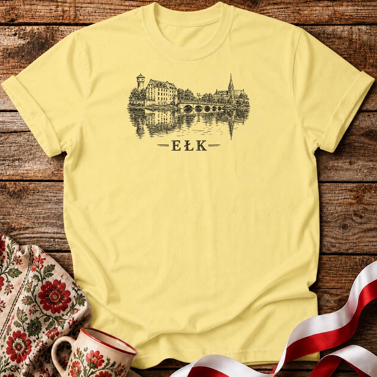 Ełk Dark Skyline Unisex T-Shirt