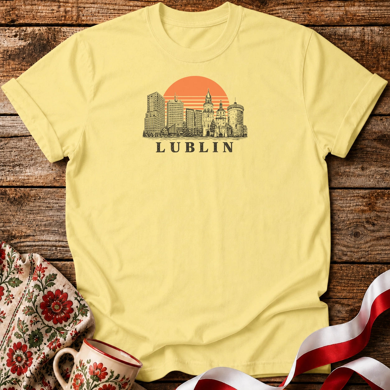 Lublin Sunset Skyline Unisex T-Shirt
