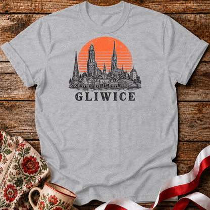 Gliwice Sunset Skyline Unisex T-Shirt