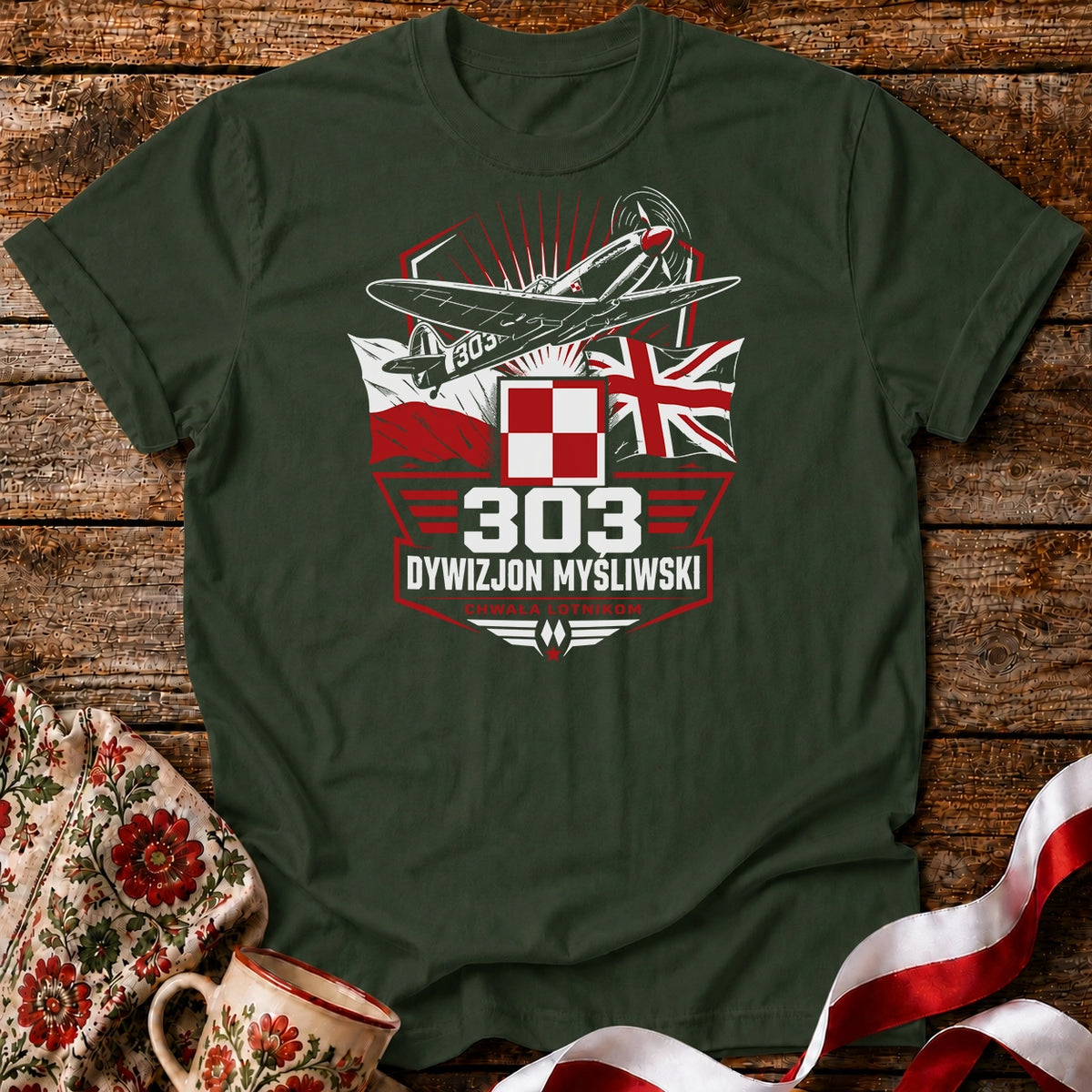 Dywizjon 303 Chwała Lotnikom Unisex T-Shirt